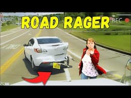IDIOT DRIVER CAN'T EVEN BRAKE CHECK PROPERLY.