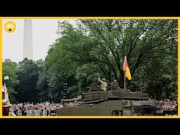 US Army Tanks roll down Constitution Avenue during DC military parade