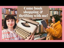 I bought a vintage typewriter! Come book shopping and thrifting with me in York 📚
