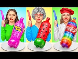 Me vs Grandma Cooking Challenge! Cake Decorating Ideas by MEGA GAME