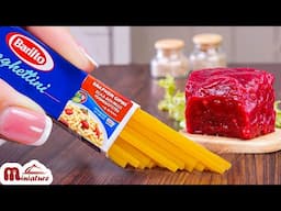 🥩 So Tasty Miniature Spaghetti & Meatballs And Philly Cheesesteak Recipe | ASMR Cooking Mini Food