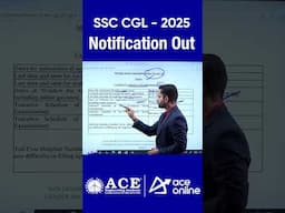 SSC CGL 2025 Notification Out | ACE Online