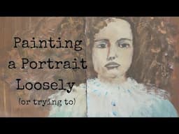 Mixed Media Art - Portrait - Starting with a Blank Page & Unusual Color Palette (unusual for me)
