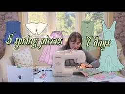 Can I sew my dream spring wardrobe in 7 days? (some thrifted fabric & no zippers)