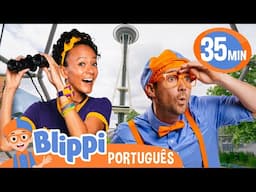 Blippi e Meekah Escalam o Topo de uma Torre! | Melhores Episódios do Blippi! | Vídeos Educativos