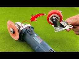 Just Put A Cart Wheel On The Angle Grinder And You Will Be Amazed !