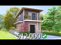 (4x7 Meters) Small House For a Small Family | Two Storey Tiny House Design | 2 Bedroom Guest House
