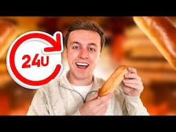 IN 24 UUR ZOVEEL MOGELIJK WORSTENBROODJES ETEN