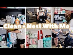 CLEAN & NEST WITH ME | PREPARING FOR BABY BOY | NEWBORN ESSENTIALS + ORGANIZATION