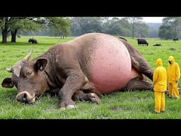 cow explodes on camera..