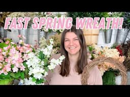 FAST AND EASY spring wreath for beginners that looks high end! 🩷🌿