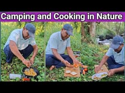 Solo Camping and Cooking in a Water Stream // Relaxing in Nature #campingandcooking #campinginnature