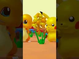 Pikachu and Charmander Find an Autumn Flower