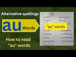 "au" sound phonics/au words #leveluphonics