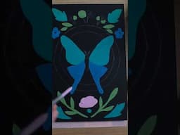Cute Painting Idea on Black Paper 🖤