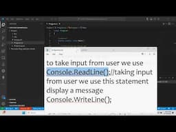 Input and Output From user using C sharp