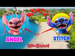 Drone Catches ANGEL AND STITCH on a REAL LIFE BEACH DATE! (Lilo & Stitch Movie)