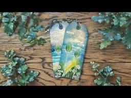 Using multiple Elements Inks and masks to build up a seaside Tag 😍