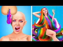 Crazy Girly Problems with LONG Hair & Nails! Funny Beauty Struggles