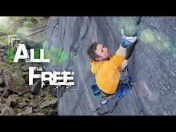 Free climbing the final pitch of Recovery Drink