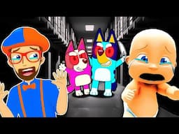 Baby and Blippi Escape Bluey and Pinki!
