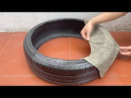 DIY An Amazing  3   Floor Waterfall Aquarium  From Tires And Cement     Beautiful And Easy .