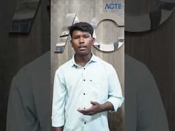 ACTE Placement Reviews | ACTE Student Reviews | Non It To IT | MNC internship |