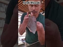Haruki Miyazaki ATS34 Damascus 210mm Tsubaki Gyuto. Nice profile 😍