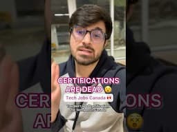 Certifications are DEAD😵 | Tech Jobs Canada 🇨🇦 | Highest Paying Jobs Canada | #canada #reels