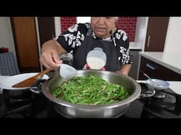 Making white fried green beans - the best way to enjoy fresh young green beans!