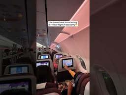 Hack for 6 hours long flight in Economy #travel #couple #flight #economy #shorts #ashortaday
