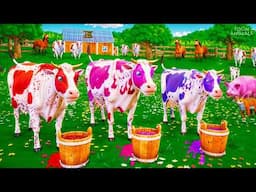 Color Cows Go Wild in Flavor Guess Challenge! Funny Cows Adventures | Toon Animals