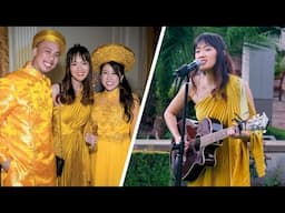 Katherine Ho Sings "Yellow" LIVE at Our Wedding | Crazy Rich Asians Song