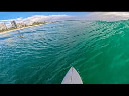SURFING SNAPPER ROCKS TO KIRRA! (RAW POV)