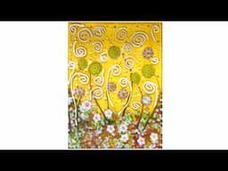 Fused Glass Golden Mandala Meadow