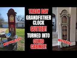 I Found This Grandfather Clock in the Trash and Turned it into a Curio Cabinet