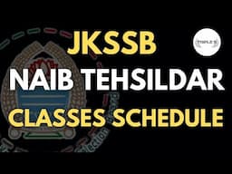 Naib Tehsildar - Classes Schedule || Daily Live Classes @TripleSClasses