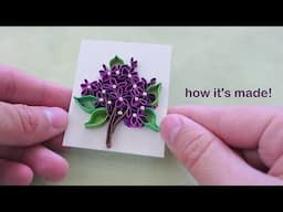 How to make paper quilling lilac flower.