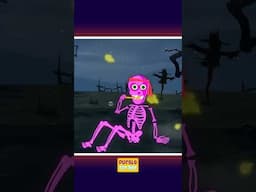 💀Así es como los esqueletos se preparan para la fiesta de medianoche #shorts #spooky #puebloteehee