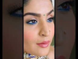 Okay but blue Kajal on Indian eyes is something else 💙 | #shreyajain #Indian #Makeup