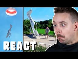 NO WAY ?! 😨 Parachute Saves Pilot at Last Second - React