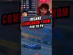 Incredible comeback drive from P20 to P4 in a WET Race!