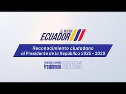 Reconocimiento ciudadano al Presidente de la República 2025-2029