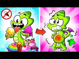 Bubbly Tummy 🤢 There Is a Monster in My Tummy | Useful Stories for Kids | Viv and Denny