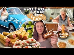 What I eat in a week at my NONNA's house in *ITALY* + WEDDING 👰🏻‍♀️