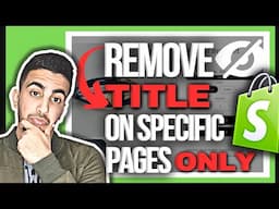 How To Remove Page Title On Specific Page Only In Shopify