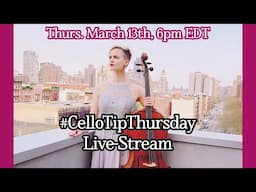 #CelloTipThursday LIVESTREAM Q&A! | March 2025
