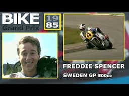 Freddie Spencer become double World Champion | 1985 Swedish Bike GP