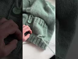 🧶Putting the finishing touches on my latest cardigan design #knitting