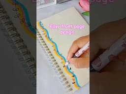Easy front page design #art #craft #frontpage